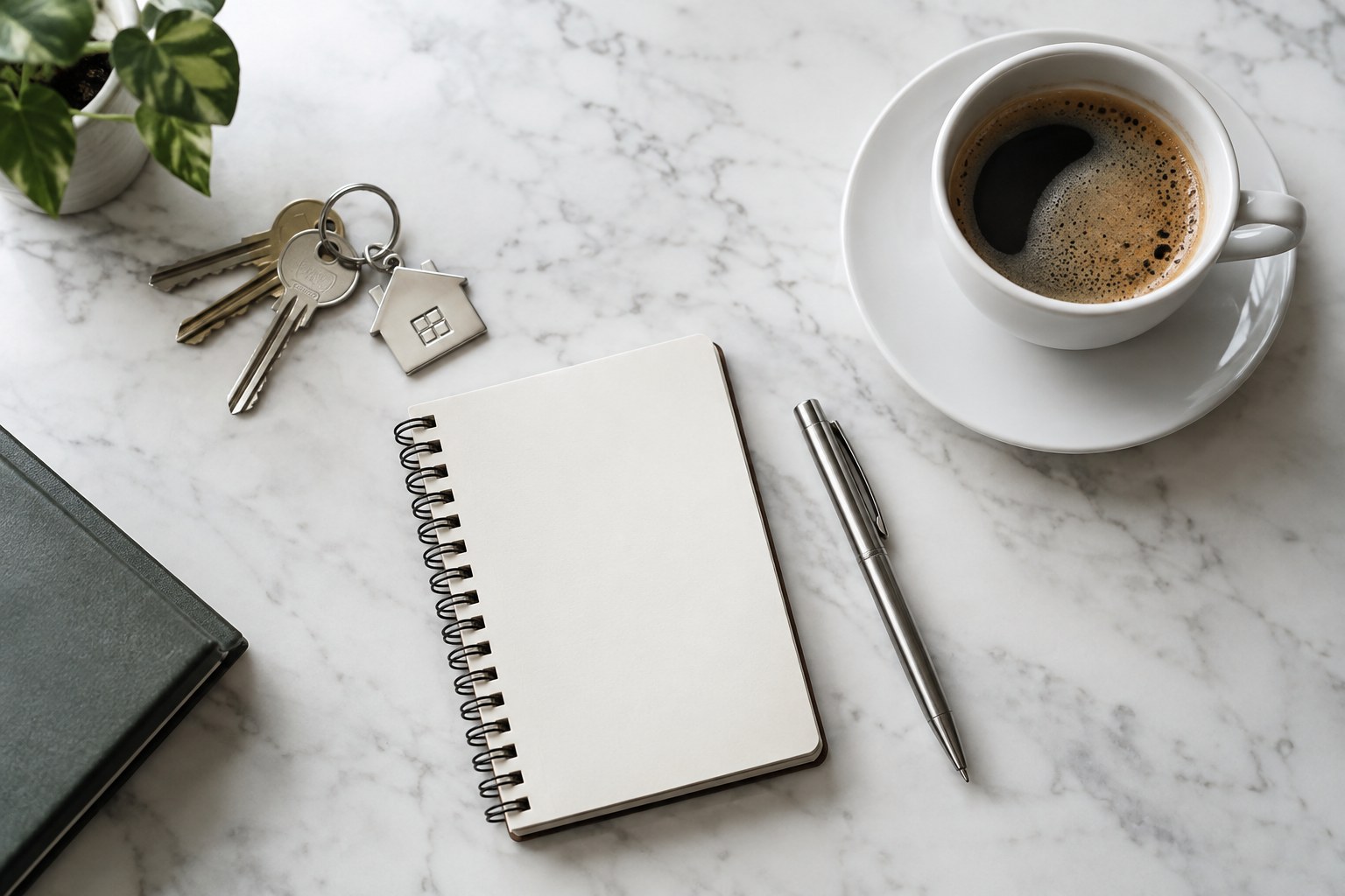 Illustrative desk flat lay